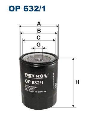 FILTRON alyvos filtras OP 632/1