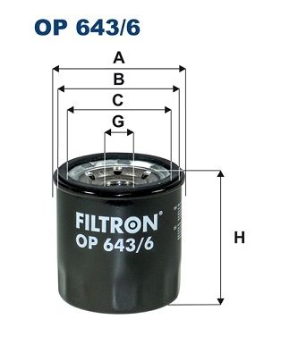 FILTRON alyvos filtras OP 643/6