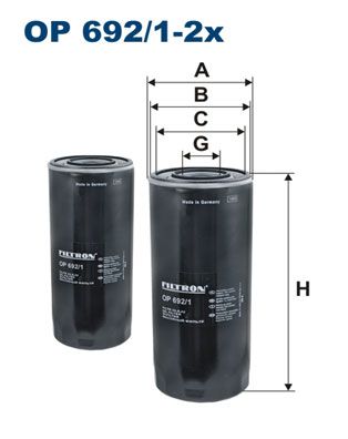 FILTRON alyvos filtras OP 692/1-2x