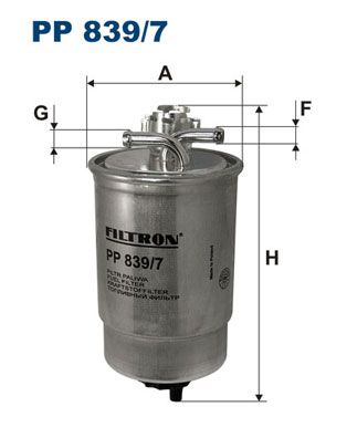FILTRON Топливный фильтр PP 839/7