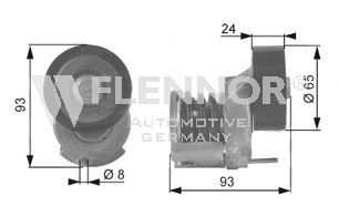 FLENNOR Натяжной ролик, поликлиновой ремень FA20936