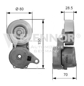 FLENNOR Натяжной ролик, поликлиновой ремень FA54998