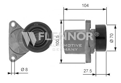 FLENNOR Натяжной ролик, поликлиновой ремень FS54916