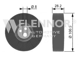 FLENNOR įtempiklio skriemulys, V formos rumbuotas diržas FU21993