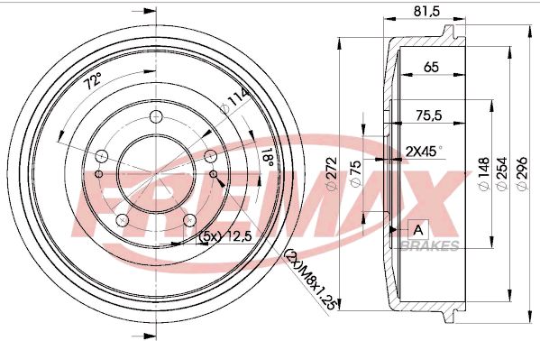 FREMAX Тормозной барабан BD-0101