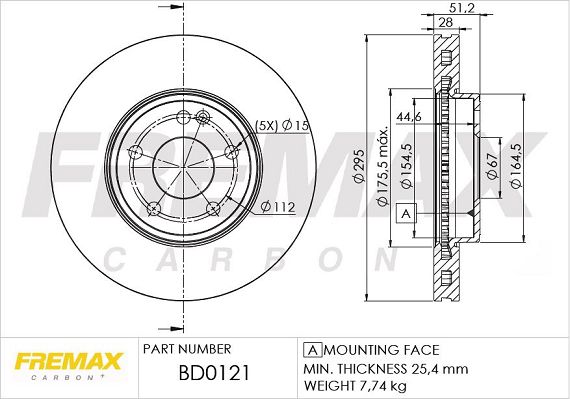 FREMAX stabdžių diskas BD-0121