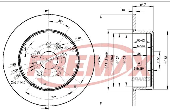 FREMAX Тормозной диск BD-0430