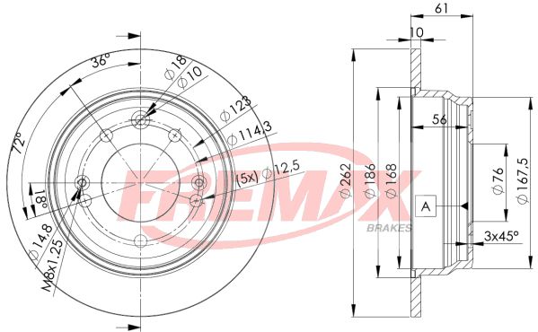 FREMAX Тормозной диск BD-0581