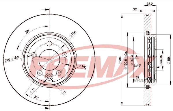 FREMAX Тормозной диск BD-0844