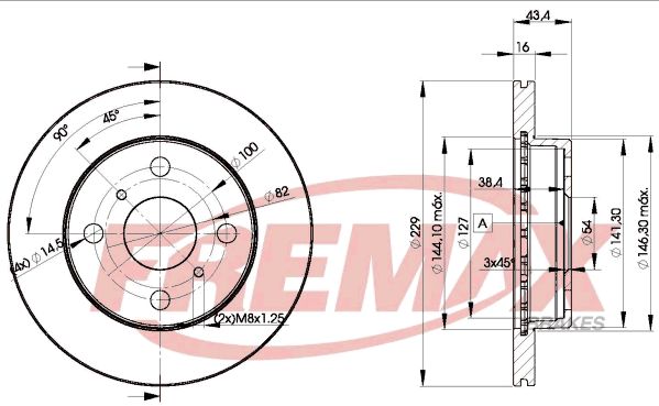 FREMAX stabdžių diskas BD-1009