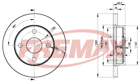 FREMAX stabdžių diskas BD-1016