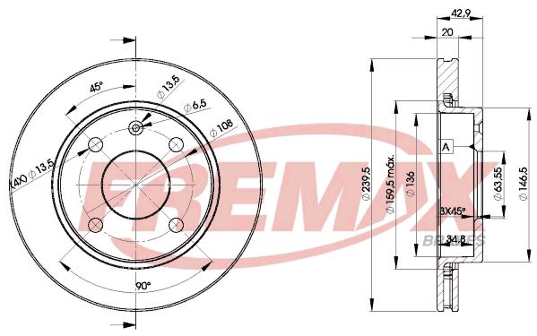 FREMAX Тормозной диск BD-1064