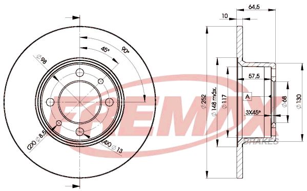 FREMAX Тормозной диск BD-1070