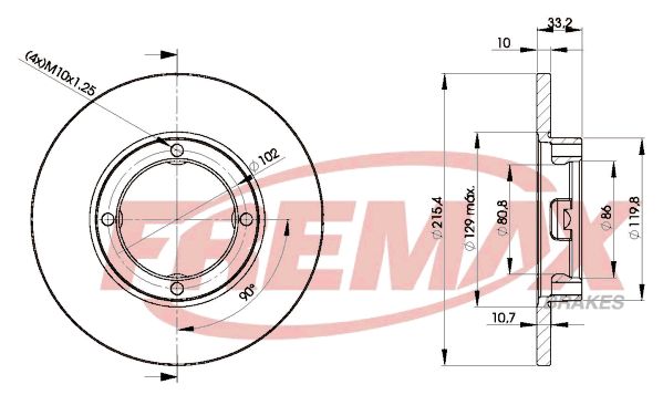 FREMAX Тормозной диск BD-1160