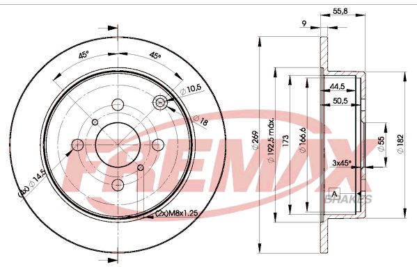 FREMAX stabdžių diskas BD-1221