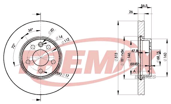 FREMAX Тормозной диск BD-1530