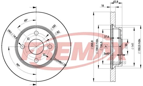 FREMAX stabdžių diskas BD-1608