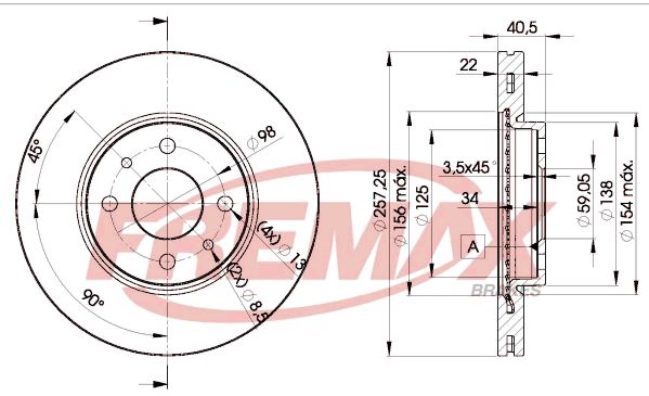 FREMAX Тормозной диск BD-1650