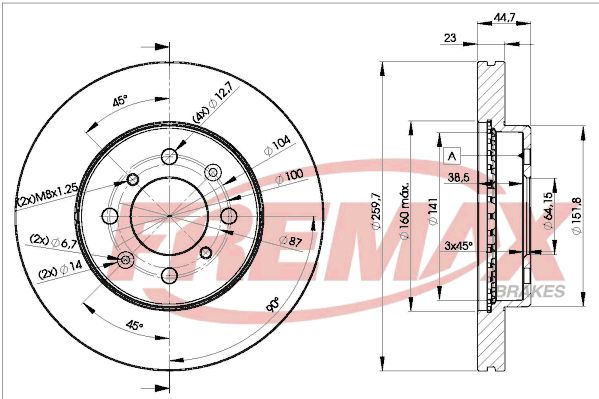 FREMAX Тормозной диск BD-1704