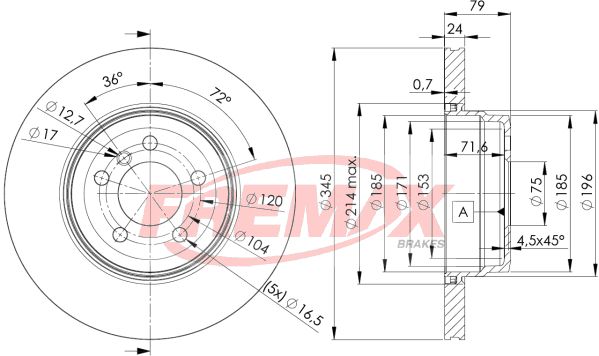 FREMAX Тормозной диск BD-1971