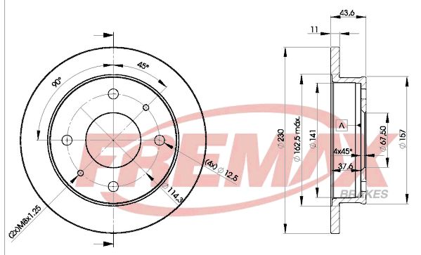 FREMAX stabdžių diskas BD-2000