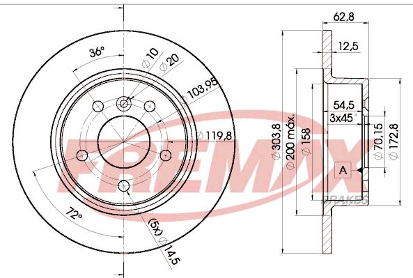 FREMAX Тормозной диск BD-2004