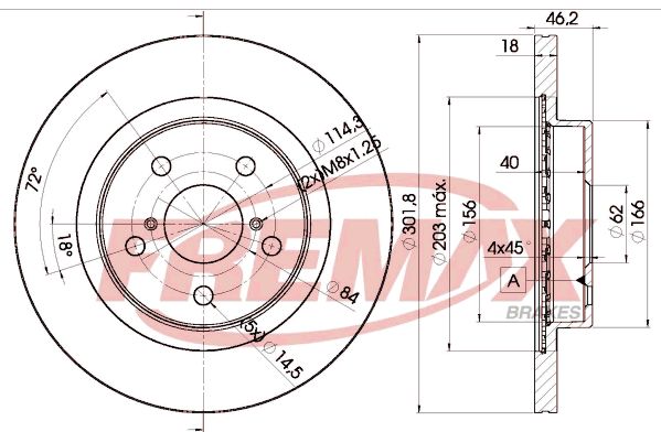 FREMAX Тормозной диск BD-2010