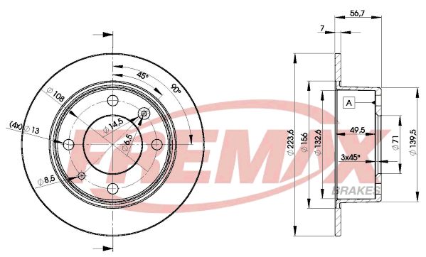 FREMAX stabdžių diskas BD-2061