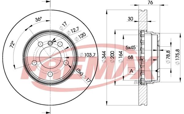 FREMAX stabdžių diskas BD-2207