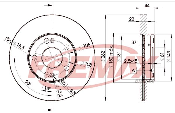 FREMAX Тормозной диск BD-2233