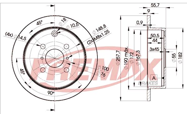 FREMAX Тормозной диск BD-2251