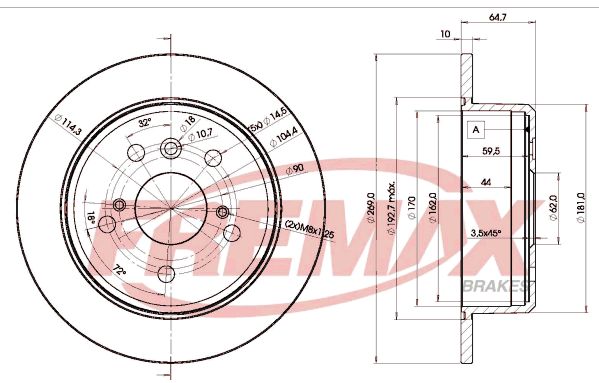 FREMAX Тормозной диск BD-2443