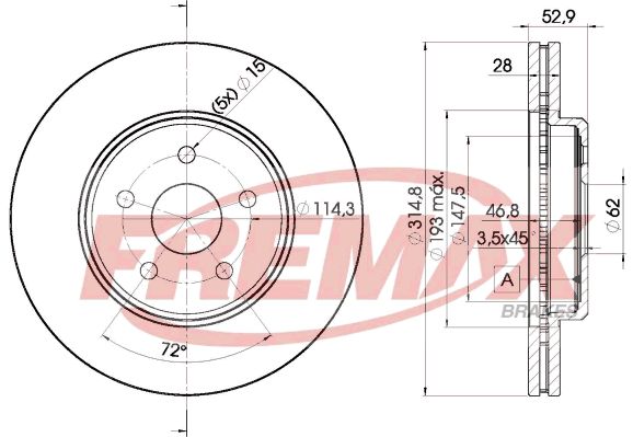 FREMAX stabdžių diskas BD-2649