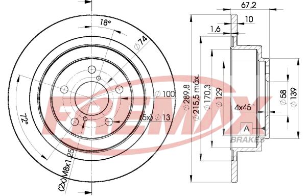 FREMAX Тормозной диск BD-2670