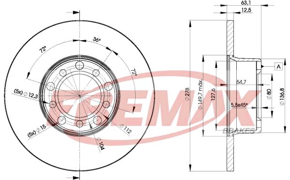 FREMAX stabdžių diskas BD-2780