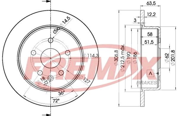 FREMAX Тормозной диск BD-2790