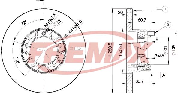 FREMAX stabdžių diskas BD-3017