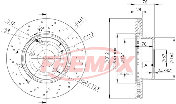 FREMAX Тормозной диск BD-3054