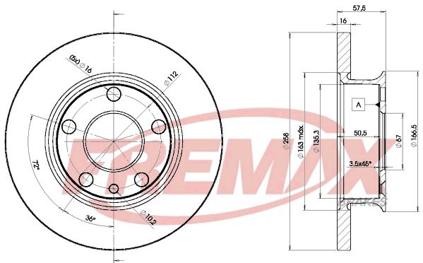 FREMAX Тормозной диск BD-3114