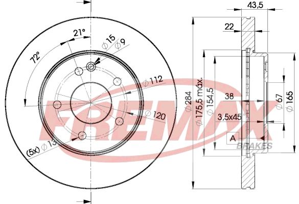 FREMAX Тормозной диск BD-3182