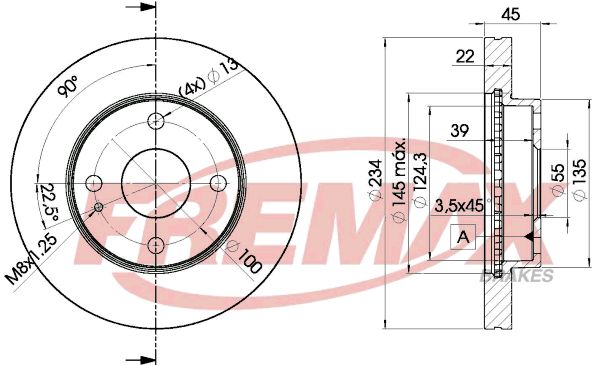 FREMAX Тормозной диск BD-3255