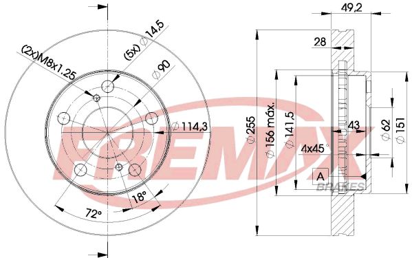 FREMAX stabdžių diskas BD-3302