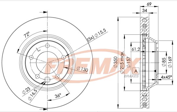 FREMAX stabdžių diskas BD-3323