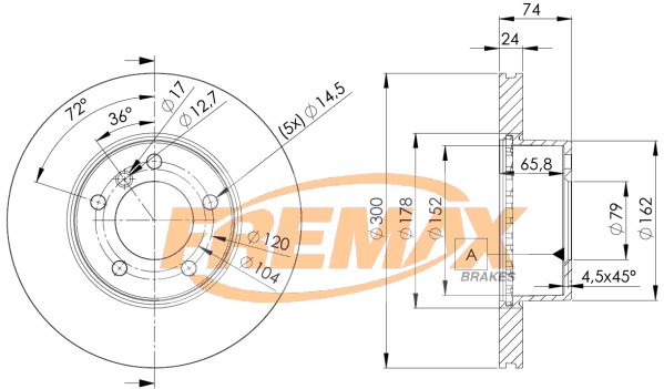 FREMAX Тормозной диск BD-3405