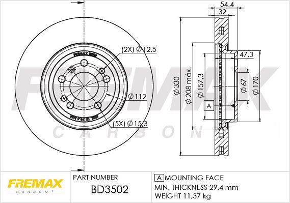 FREMAX Тормозной диск BD-3502