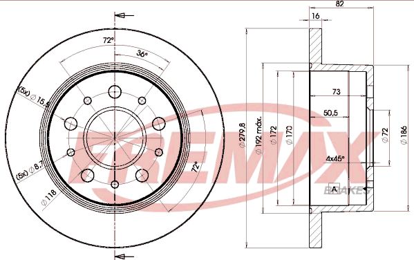 FREMAX Тормозной диск BD-3806