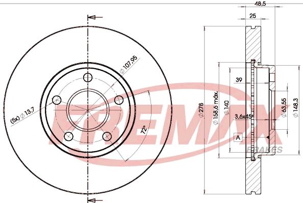 FREMAX stabdžių diskas BD-3963