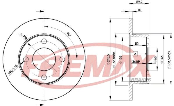 FREMAX Тормозной диск BD-4010