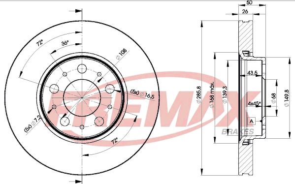 FREMAX Тормозной диск BD-4046