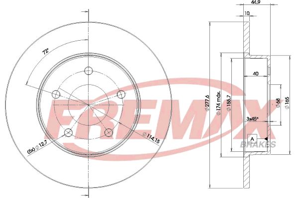 FREMAX Тормозной диск BD-4101